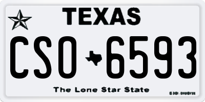 TX license plate CSO6593