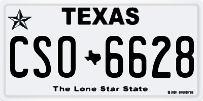 TX license plate CSO6628