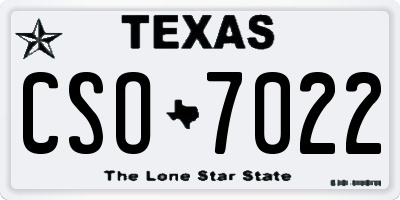 TX license plate CSO7022