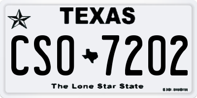 TX license plate CSO7202