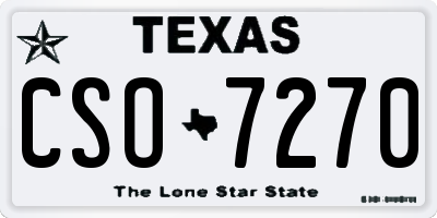 TX license plate CSO7270