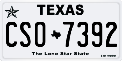 TX license plate CSO7392