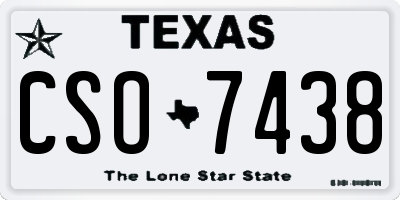 TX license plate CSO7438