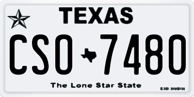 TX license plate CSO7480