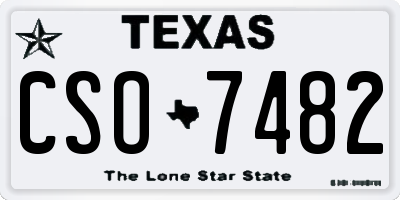 TX license plate CSO7482