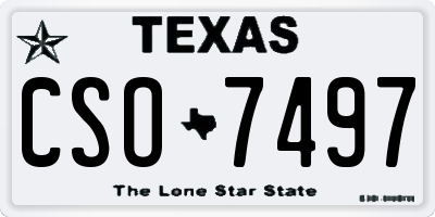 TX license plate CSO7497