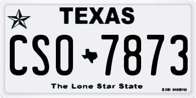 TX license plate CSO7873