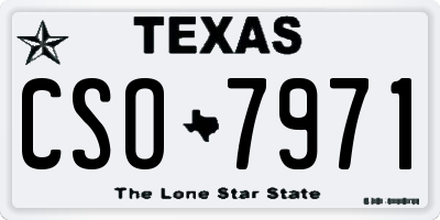 TX license plate CSO7971