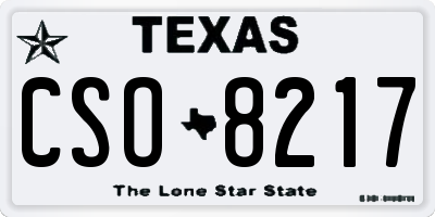 TX license plate CSO8217