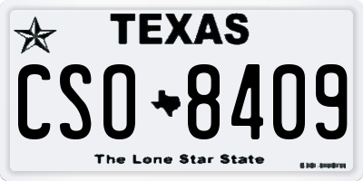 TX license plate CSO8409