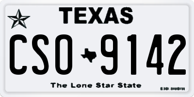 TX license plate CSO9142