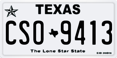 TX license plate CSO9413