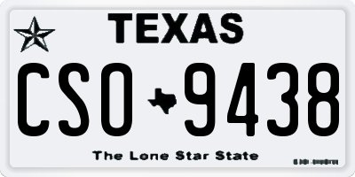 TX license plate CSO9438