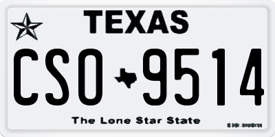 TX license plate CSO9514