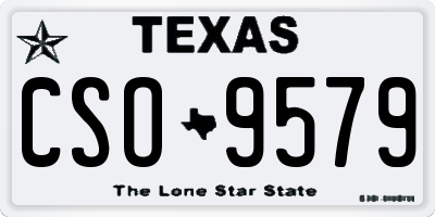TX license plate CSO9579