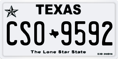 TX license plate CSO9592