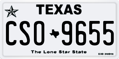 TX license plate CSO9655