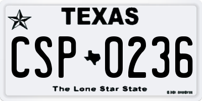 TX license plate CSP0236
