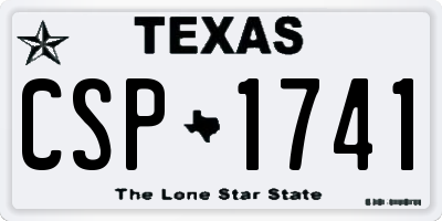 TX license plate CSP1741