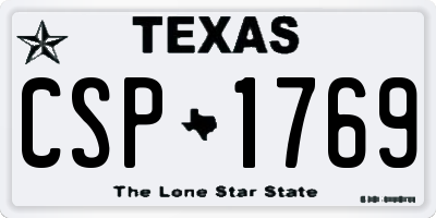 TX license plate CSP1769