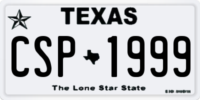 TX license plate CSP1999
