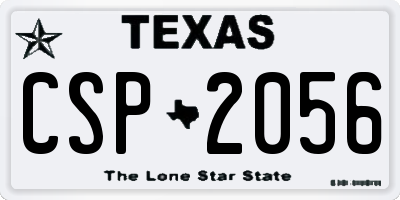 TX license plate CSP2056