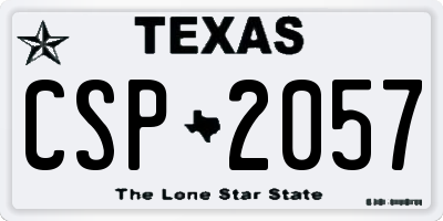 TX license plate CSP2057