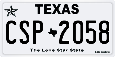 TX license plate CSP2058