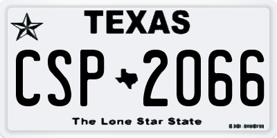 TX license plate CSP2066