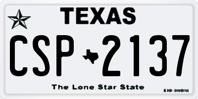 TX license plate CSP2137