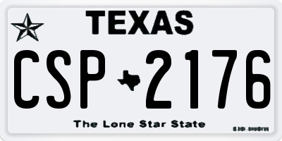 TX license plate CSP2176