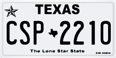 TX license plate CSP2210