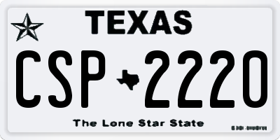 TX license plate CSP2220