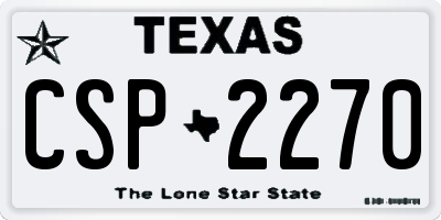 TX license plate CSP2270