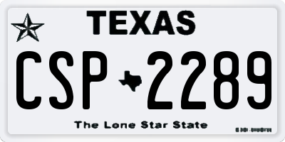TX license plate CSP2289
