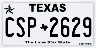 TX license plate CSP2629