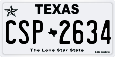 TX license plate CSP2634