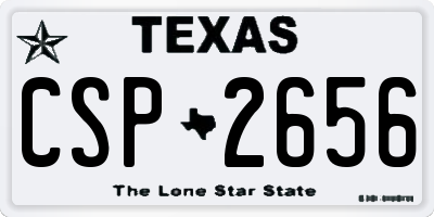 TX license plate CSP2656