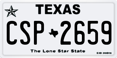 TX license plate CSP2659