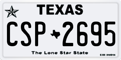 TX license plate CSP2695