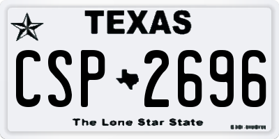 TX license plate CSP2696