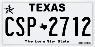 TX license plate CSP2712