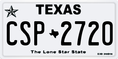 TX license plate CSP2720
