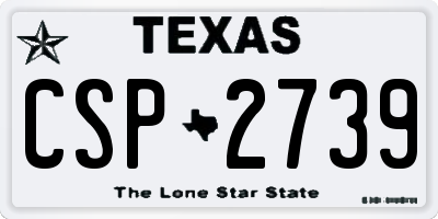 TX license plate CSP2739