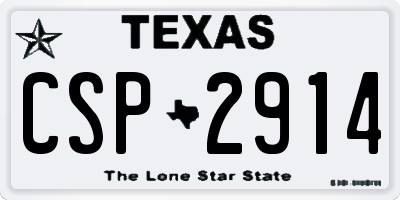 TX license plate CSP2914