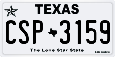 TX license plate CSP3159
