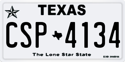 TX license plate CSP4134