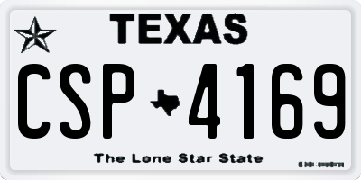 TX license plate CSP4169
