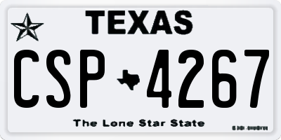 TX license plate CSP4267