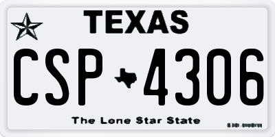 TX license plate CSP4306